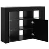 Kulma LED TV -kaappi 100x40x68cm Musta Tekninen puu