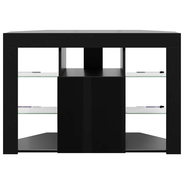 Kulma LED TV -kaappi 100x40x68cm Musta Tekninen puu