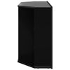 Kulma LED TV -kaappi 100x40x68cm Musta Tekninen puu