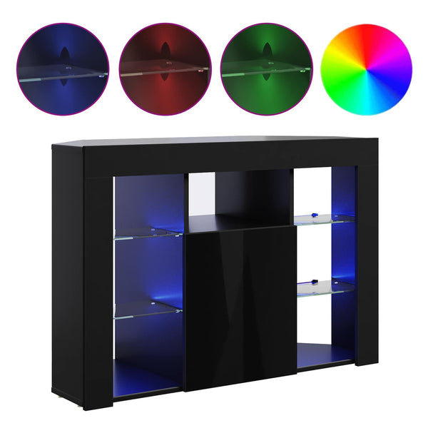 Kulma LED TV -kaappi 100x40x68cm Musta Tekninen puu
