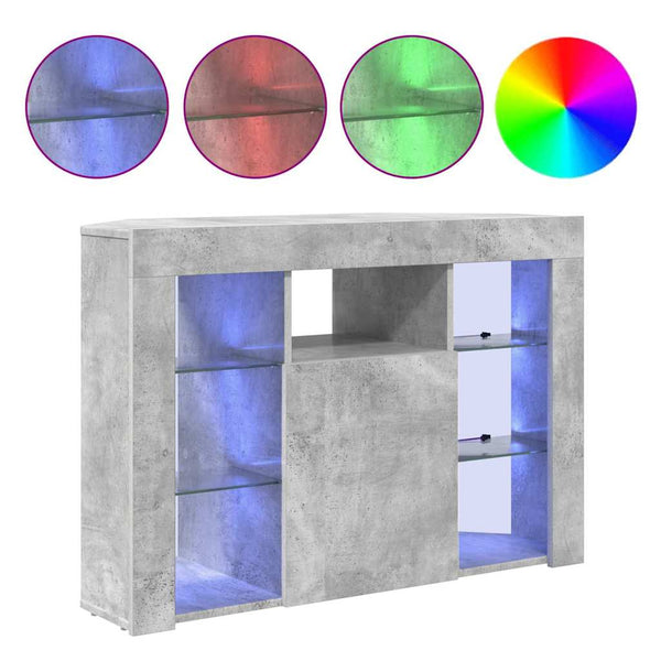 Kulma LED TV -kaappi Betoni Harmaa 103 x 40 x 68 cm