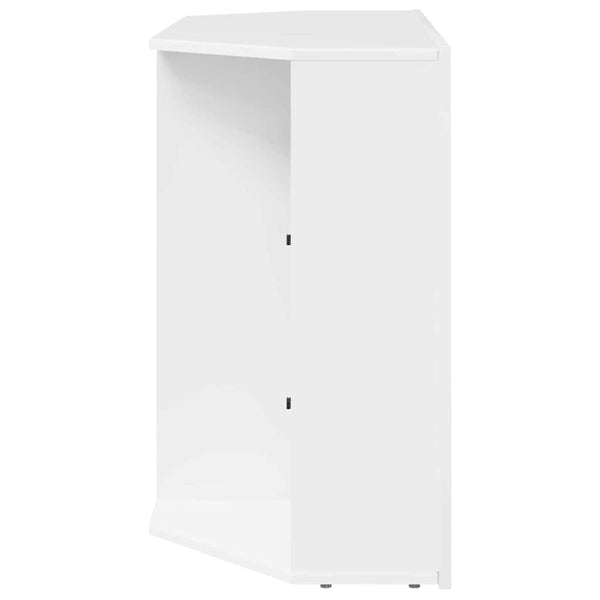 Kulma Valkoinen LED TV -kaappi Korkean kiillon kanssa