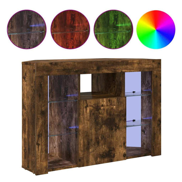 Kulma LED TV -kaappi Savupähkinä 105 x 40 x 68 cm Tekninen puu