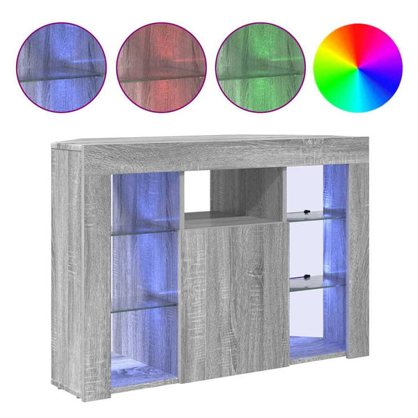 Kulma LED TV -kaappi Harmaa Sonoma 106 x 40 x 68 cm