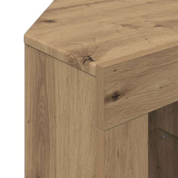 Kulma LED TV -kaappi 100x40x68cm Artisan tammi Tekninen puu