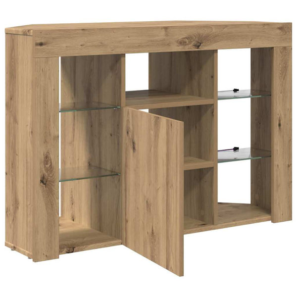 Kulma LED TV -kaappi 100x40x68cm Artisan tammi Tekninen puu
