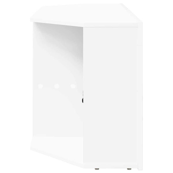 Kulma LED TV -kaappi Valkoinen 100 x 40 x 50 cm Tekninen puu