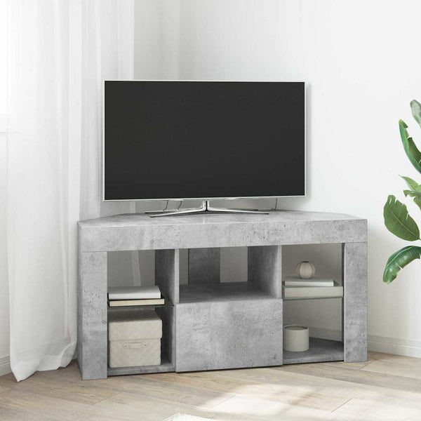 Kulma LED TV -kaappi Betoni Harmaa 103 x 40 x 50 cm