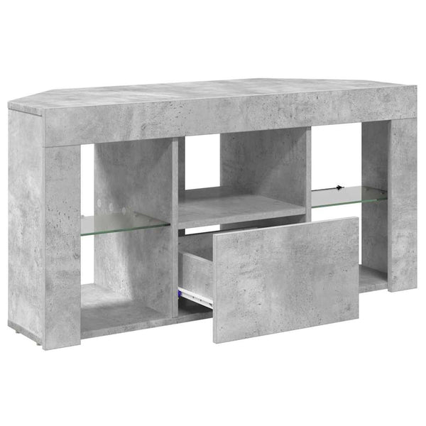 Kulma LED TV -kaappi Betoni Harmaa 103 x 40 x 50 cm