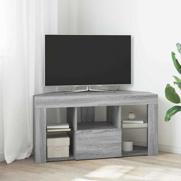 Kulma LED TV -kaappi Harmaa Sonoma 106 x 40 x 50 cm