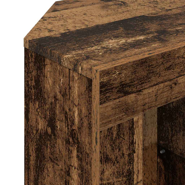 Kulma LED TV -kaappi Vanha Puu 107 x 40 x 50 cm Tekninen puu