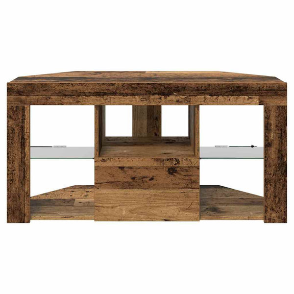Kulma LED TV -kaappi Vanha Puu 107 x 40 x 50 cm Tekninen puu
