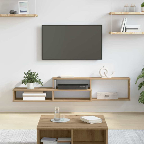 TV-teline seinälle asennettavaksi 150x25x28,5cm Tekninen puu
