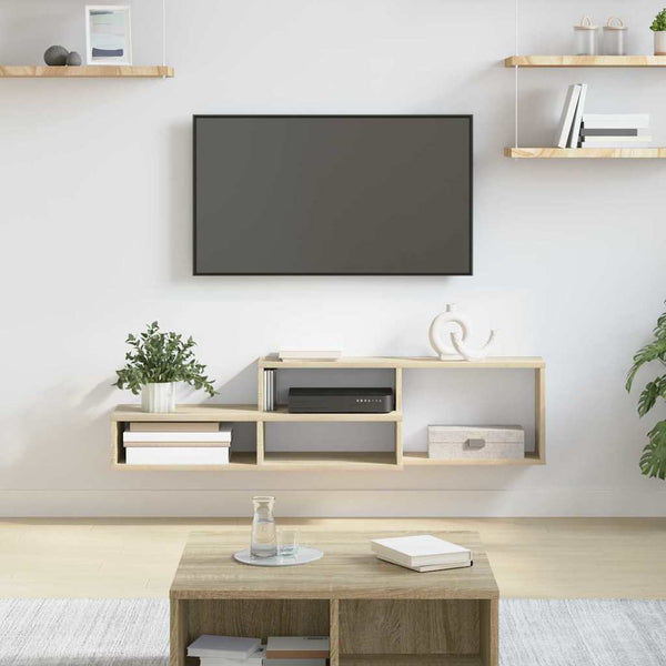TV-teline 120x25x28,5cm seinälle Tekninen puu