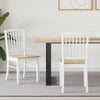 Ruokatuolit 2 kpl Kestävä Kumipuinen Valkoinen