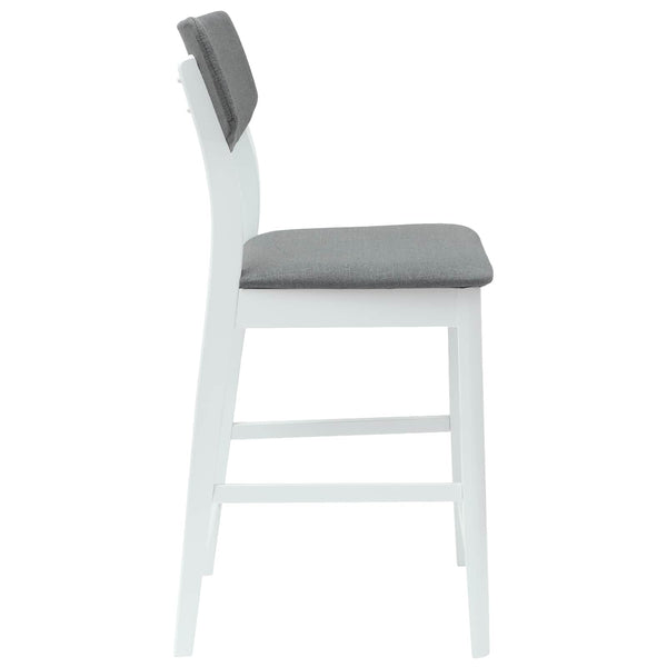 Ruokatuolit 2 kpl Kestävä Kumipuinen Valkoinen 48 x 49 x 95 cm