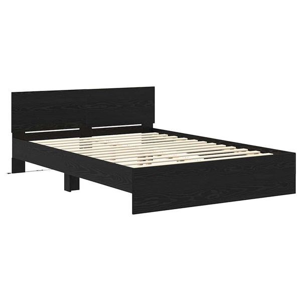 Sängyn runko päätyllä Musta tammi. 5FT King Size Tekninen puu