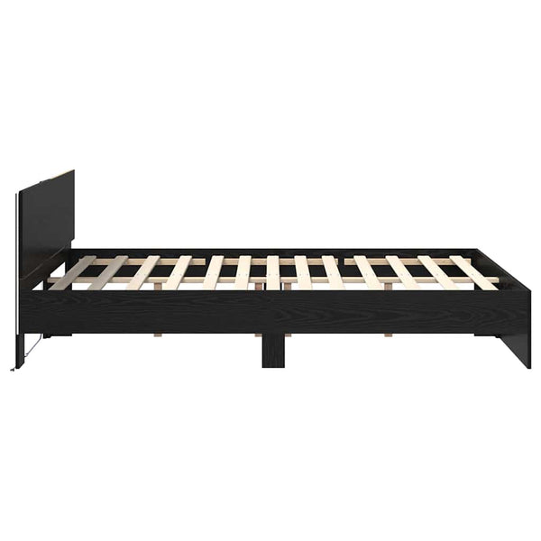 Sängyn runko päätyllä Musta tammi. 5FT King Size Tekninen puu