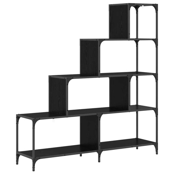 Kirjahylly 4 tasoa 139 x 33,5 x 149 cm Tekninen puu Musta tammi