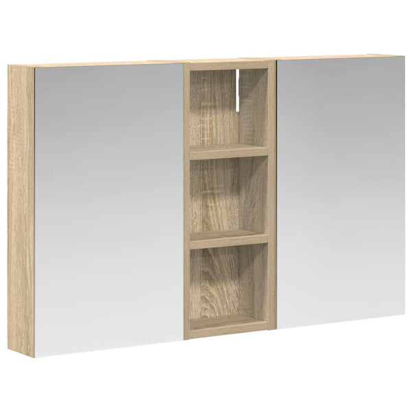 Kylpyhuoneen kaappisetti 3 kpl 80 x 10,5 x 50 cm Tekninen puu