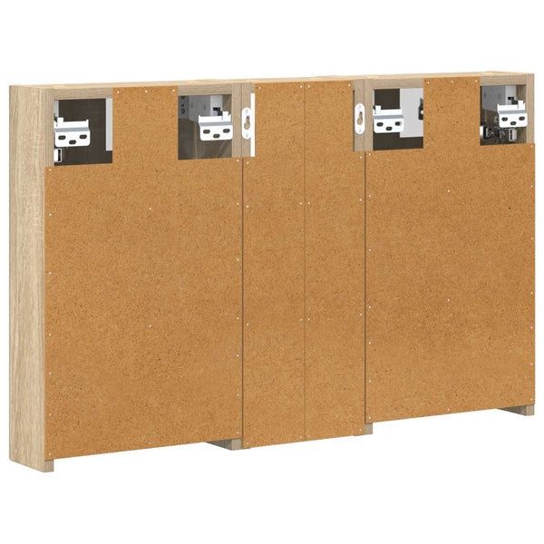 Kylpyhuoneen kaappisetti 3 kpl 80 x 10,5 x 50 cm Tekninen puu