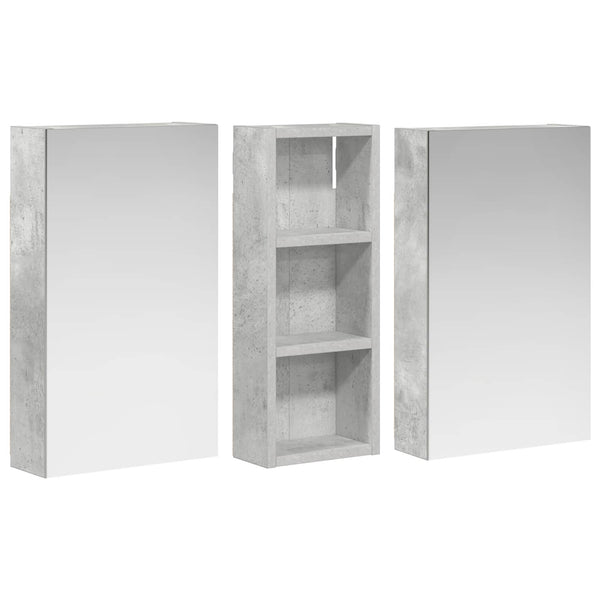 Kylpyhuoneen kaappisetti 3 kpl 80 x 10,5 x 50 cm Tekninen puu