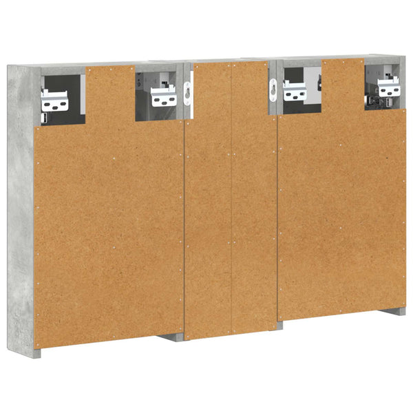 Kylpyhuoneen kaappisetti 3 kpl 80 x 10,5 x 50 cm Tekninen puu