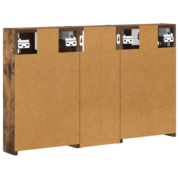 Kylpyhuoneen kaappisetti 3 kpl 80 x 10,5 x 50 cm Tekninen puu