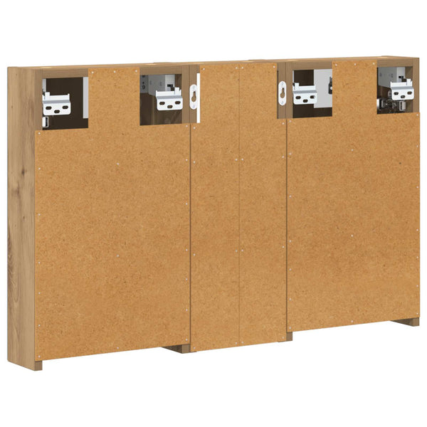 Kylpyhuoneen kaappisetti 3 kpl 80 x 10,5 x 50 cm Tekninen puu