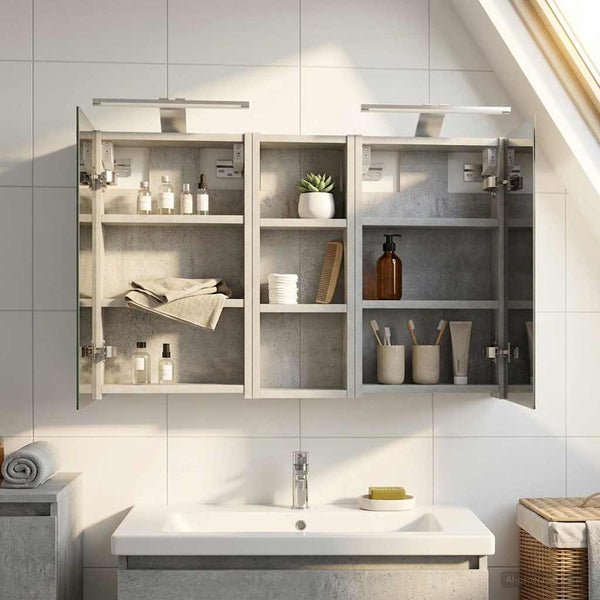 Kylpyhuoneen kaappisetti 3 kpl 80 x 10,5 x 50 cm Tekninen puu