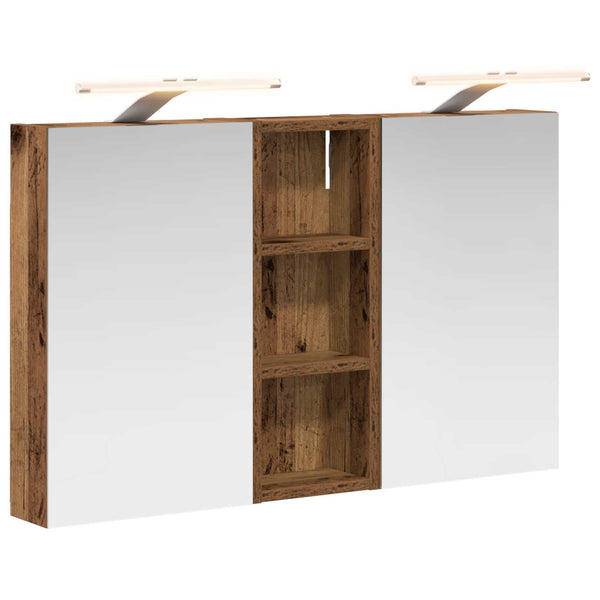 Kylpyhuoneen kaappisetti 3 kpl 80 x 10,5 x 50 cm Tekninen puu