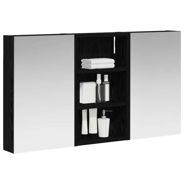 Kylpyhuoneen kaappisetti 3 kpl 90 x 10,5 x 50 cm Tekninen puu