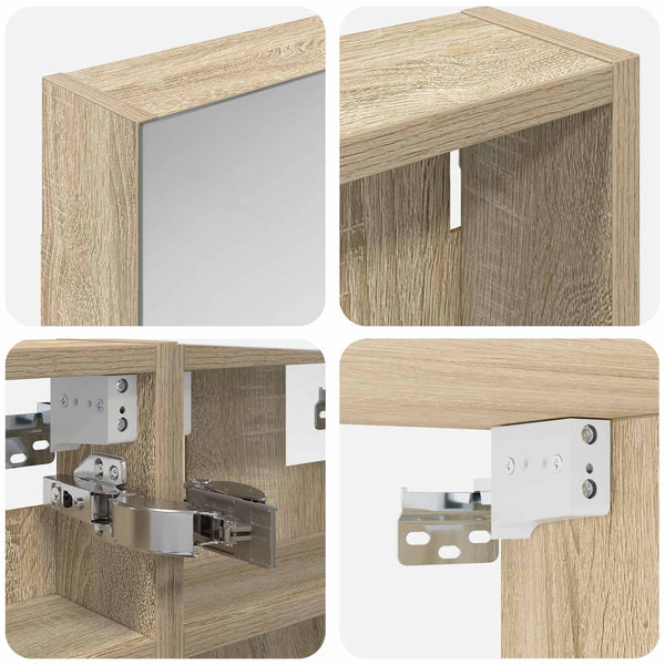 Kylpyhuoneen kaappisetti 3 kpl 90 x 10,5 x 50 cm Tekninen puu