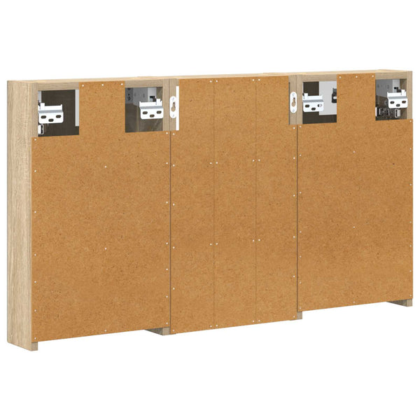 Kylpyhuoneen kaappisetti 3 kpl 90 x 10,5 x 50 cm Tekninen puu
