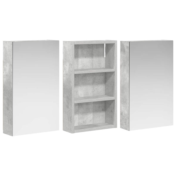 Kylpyhuoneen kaappisetti 3 kpl 90 x 10,5 x 50 cm Tekninen puu