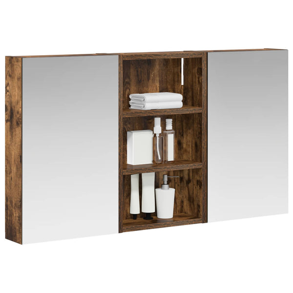 Kylpyhuoneen kaappisetti 3 kpl 90 x 10,5 x 50 cm Tekninen puu