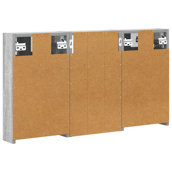 Kylpyhuoneen kaappisetti 3 kpl 90 x 10,5 x 50 cm Tekninen puu
