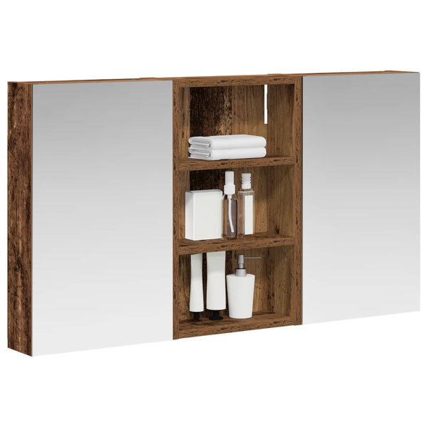 Kylpyhuoneen kaappisetti 3 kpl 90 x 10,5 x 50 cm Tekninen puu
