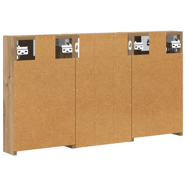 Kylpyhuoneen kaappisetti 3 kpl 90 x 10,5 x 50 cm Tekninen puu