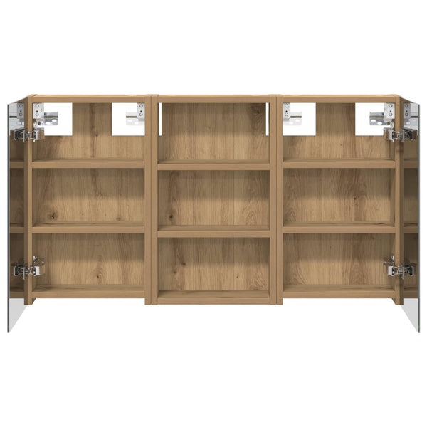 Kylpyhuoneen kaappisetti 3 kpl 90 x 10,5 x 50 cm Tekninen puu
