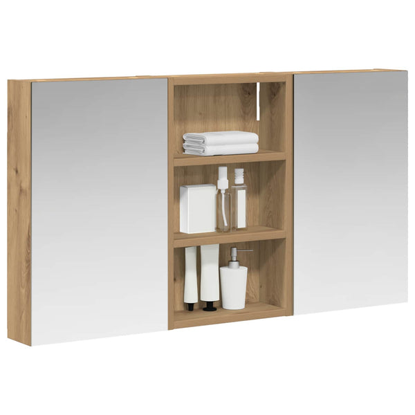 Kylpyhuoneen kaappisetti 3 kpl 90 x 10,5 x 50 cm Tekninen puu
