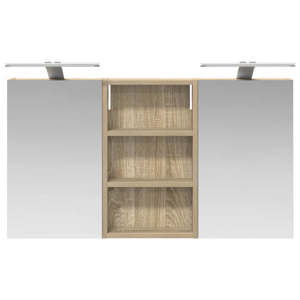 Kylpyhuoneen kaappisetti 3 kpl 90 x 10,5 x 50 cm Tekninen puu