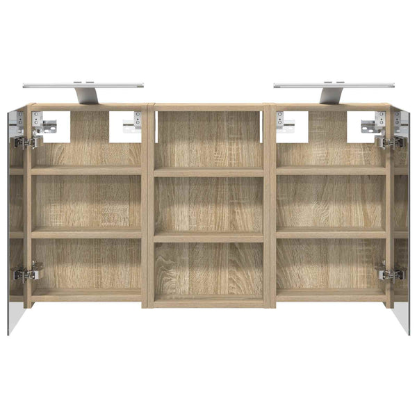 Kylpyhuoneen kaappisetti 3 kpl 90 x 10,5 x 50 cm Tekninen puu