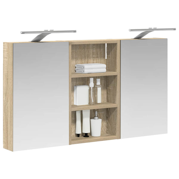 Kylpyhuoneen kaappisetti 3 kpl 90 x 10,5 x 50 cm Tekninen puu