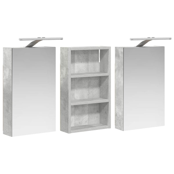 Kylpyhuoneen kaappisetti 3 kpl 90 x 10,5 x 50 cm Tekninen puu