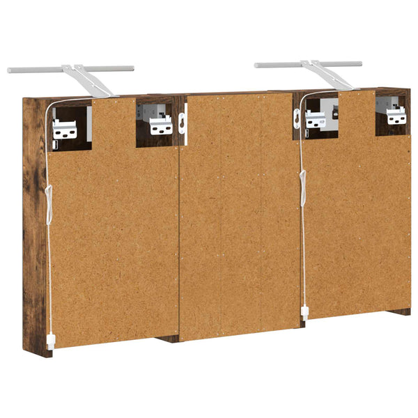 Kylpyhuoneen kaappisetti 3 kpl 90 x 10,5 x 50 cm Tekninen puu