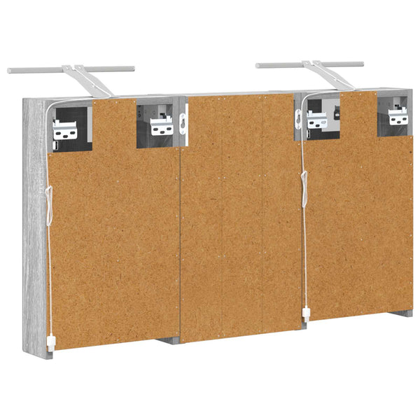 Kylpyhuoneen kaappisetti 3 kpl 90 x 10,5 x 50 cm Tekninen puu