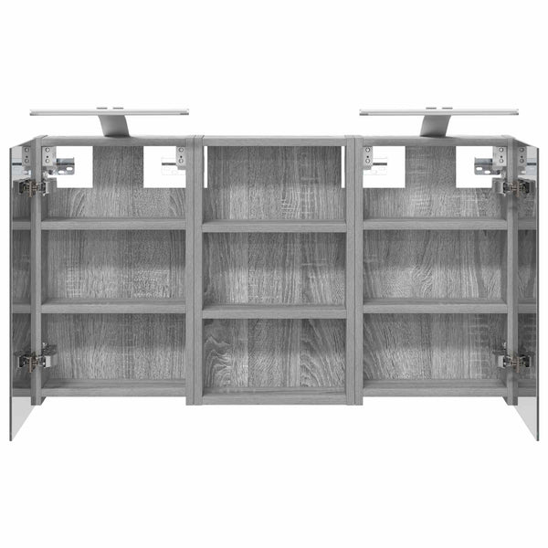Kylpyhuoneen kaappisetti 3 kpl 90 x 10,5 x 50 cm Tekninen puu