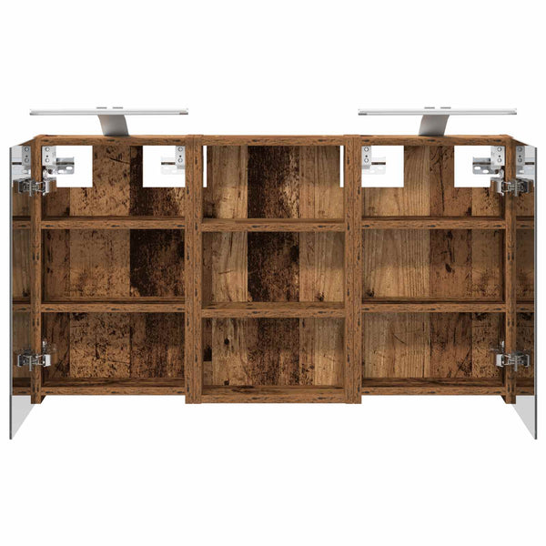 Kylpyhuoneen kaappisetti 3 kpl 90 x 10,5 x 50 cm Tekninen puu