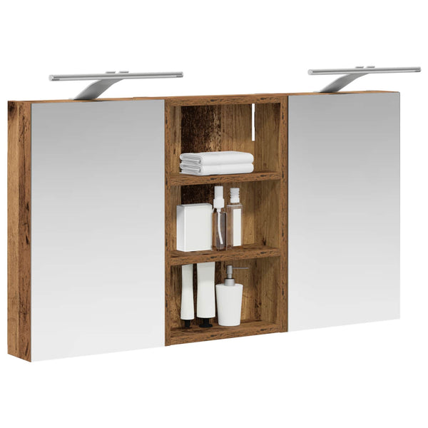 Kylpyhuoneen kaappisetti 3 kpl 90 x 10,5 x 50 cm Tekninen puu